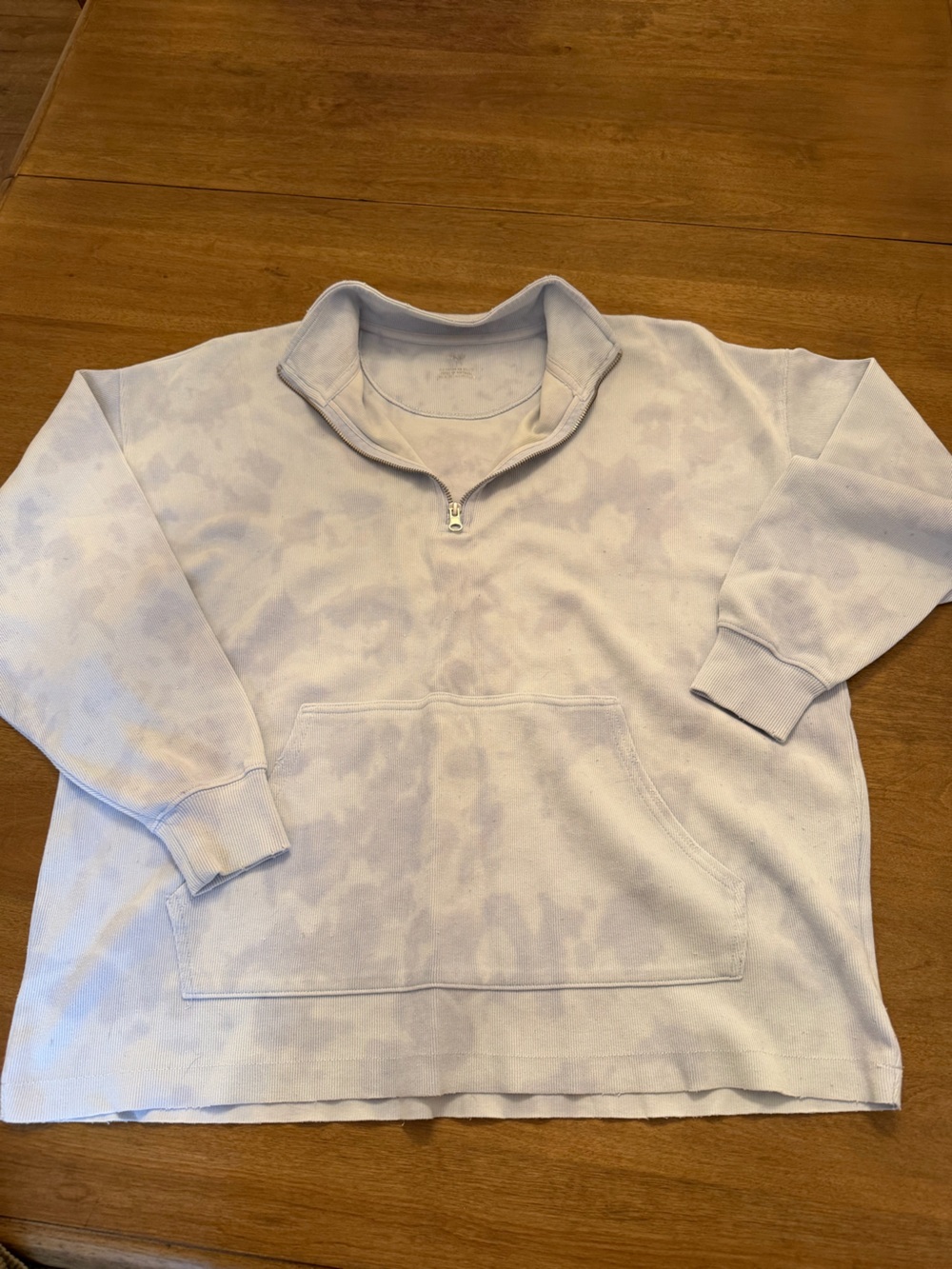 American Eagle Outfitters Light blue Tie-Dye Quarter-Zip Pullover